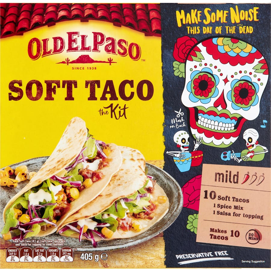 Old El Paso Taco Kit Soft 10 pack 405g