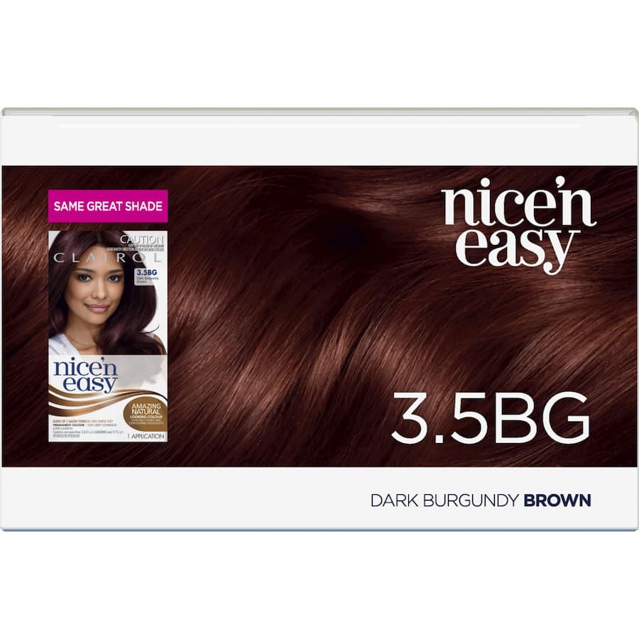 Clairol Nice N Easy Hair Colour Dark Burgundy Brown 3.5bg 1pack
