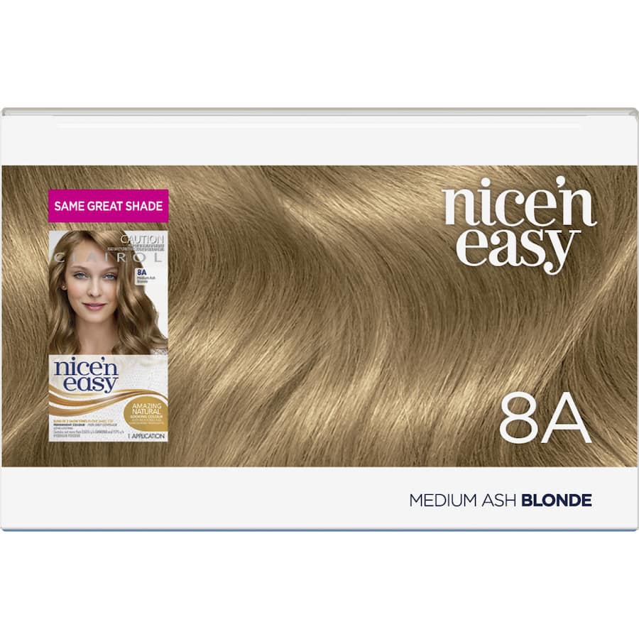 Clairol Nice N Easy Hair Colour Medium Ash Blonde 8a 1pack