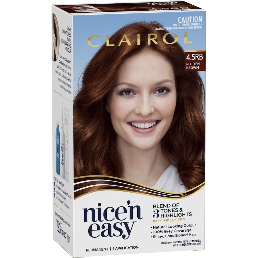 Clairol Nice N Easy Hair Colour Reddish Brown 4.5rb 1pack