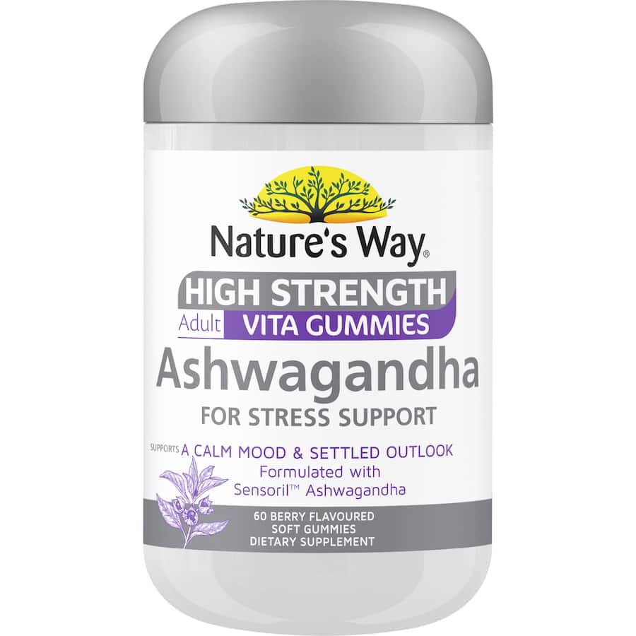 Natures Way Adult Stress Support Gummies With Ashwagandha