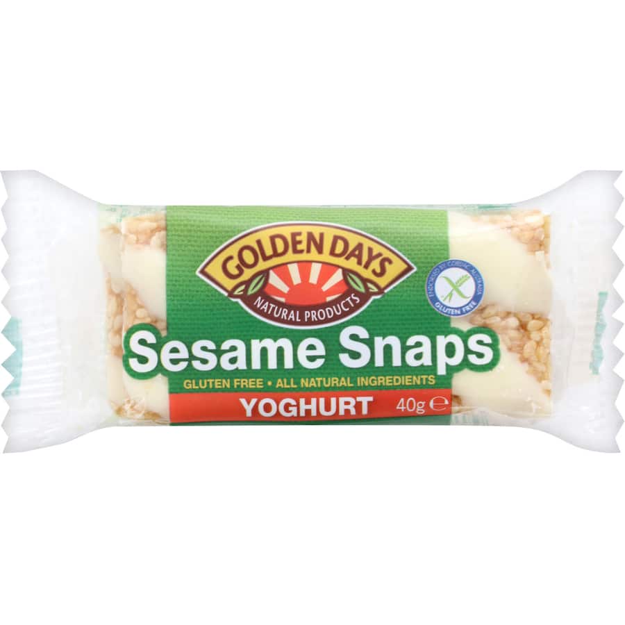 Golden Days Snack Bar Yoghurt Sesame Snap G/free