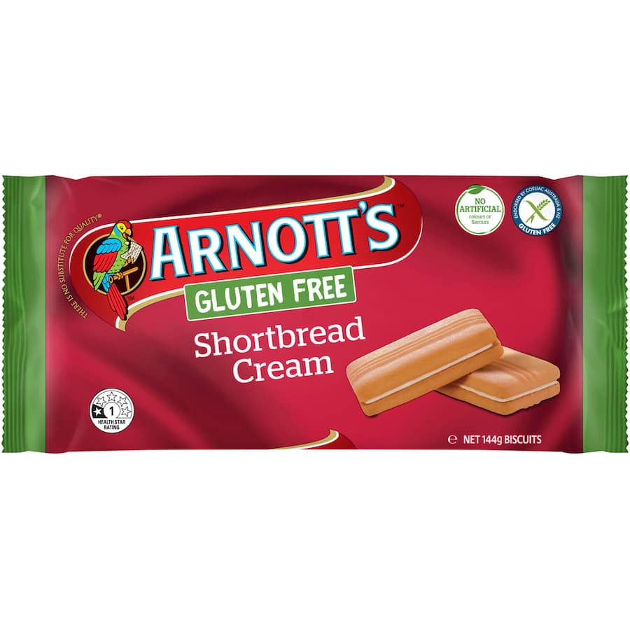 Arnotts Shortbread Cream Gluten Free 144g