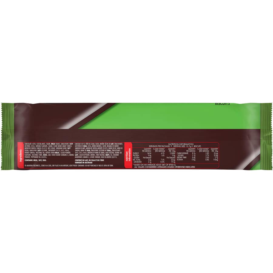 Arnotts Chocolate Biscuits Mint Slice Gluten Free 141g