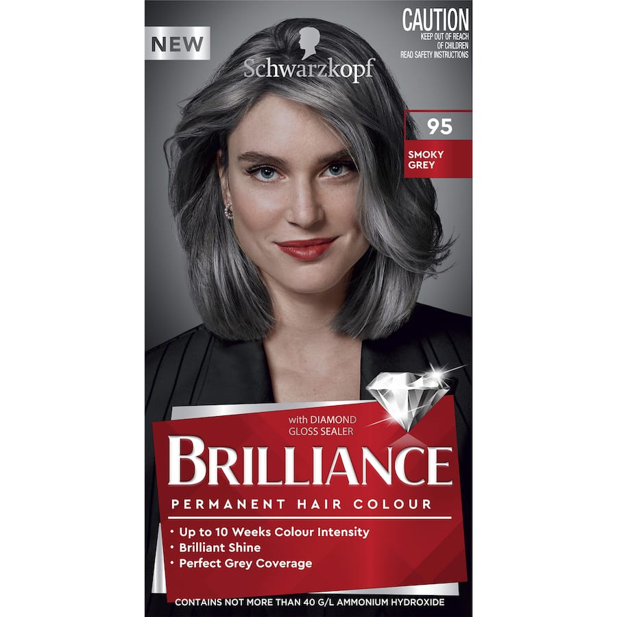 Schwarzkopf Brilliance Permanent Hair Colour 95 Smoky Grey Hair