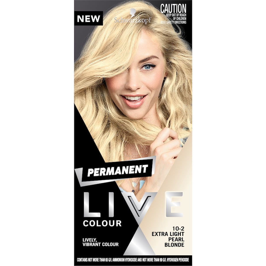 Schwarzkopf Live Colour Extra Light Pearl Blonde hair dye delivers vibrant, long-lasting colour with intense care and perfect grey coverage.