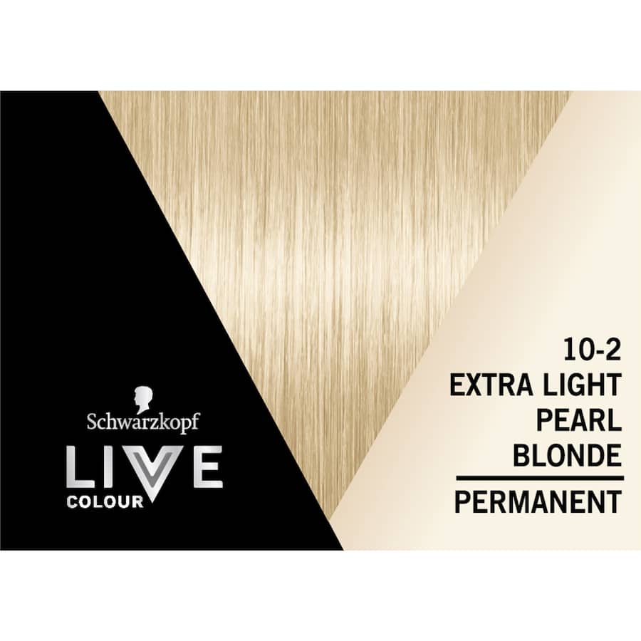 Schwarzkopf Live Colour Extra Light Pearl Blonde hair dye provides vibrant, long-lasting color and nourishes hair for radiant shine.