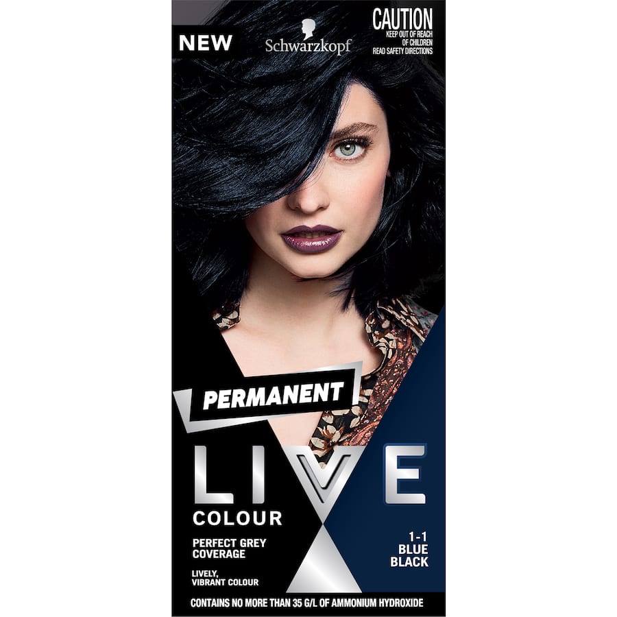Schwarzkopf Live Colour Permanent Hair Colour Blue Black 1pack