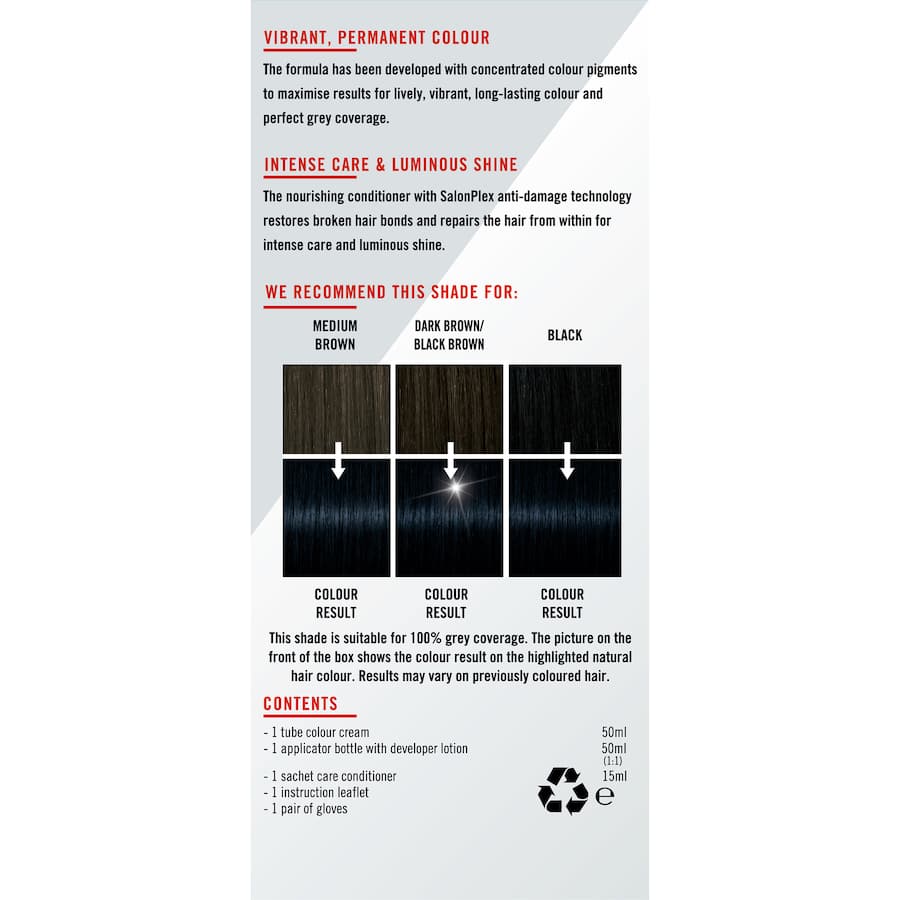 Schwarzkopf Live Colour Permanent Hair Colour Blue Black 1pack