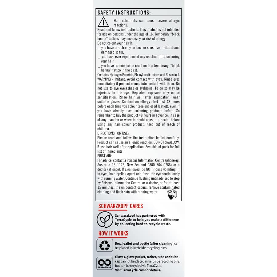 Schwarzkopf Live Colour Permanent Hair Colour Blue Black 1pack