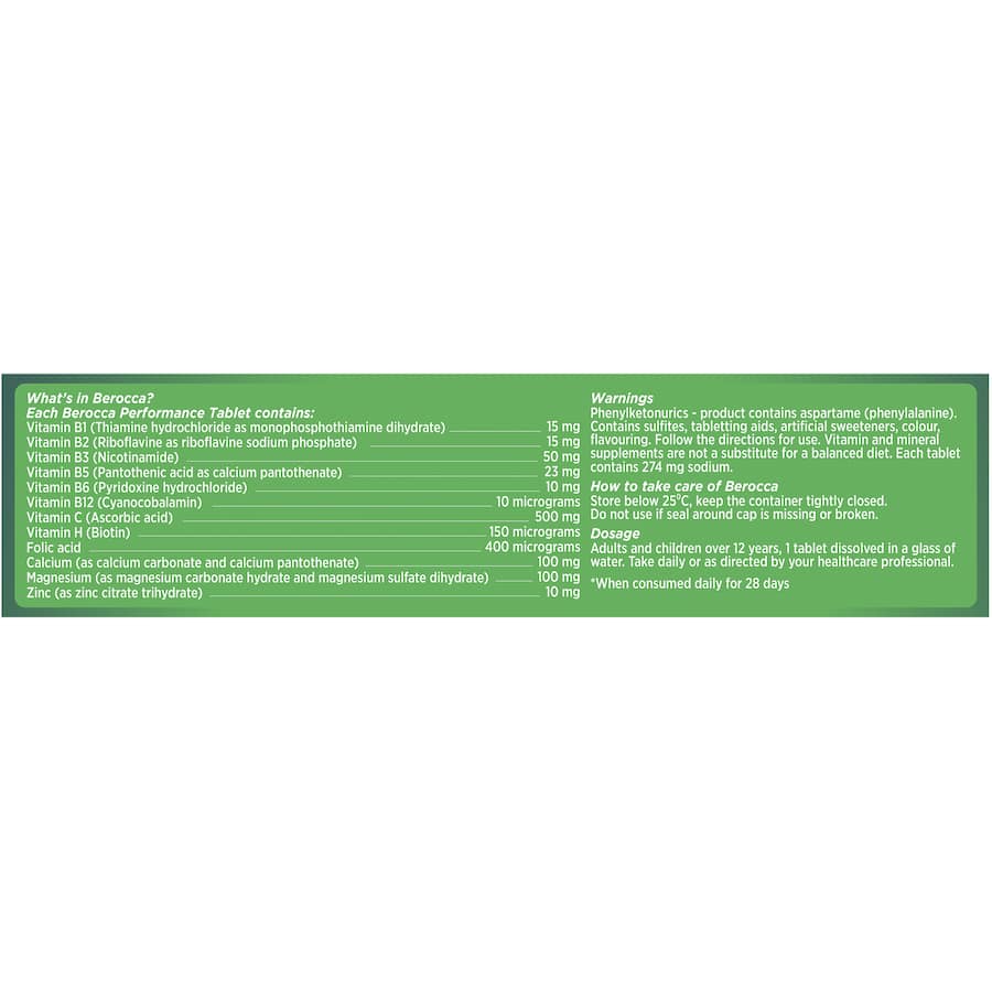 Effervescent orange vitamin supplement with B vitamins and minerals for energy and mental sharpness, no artificial flavors.