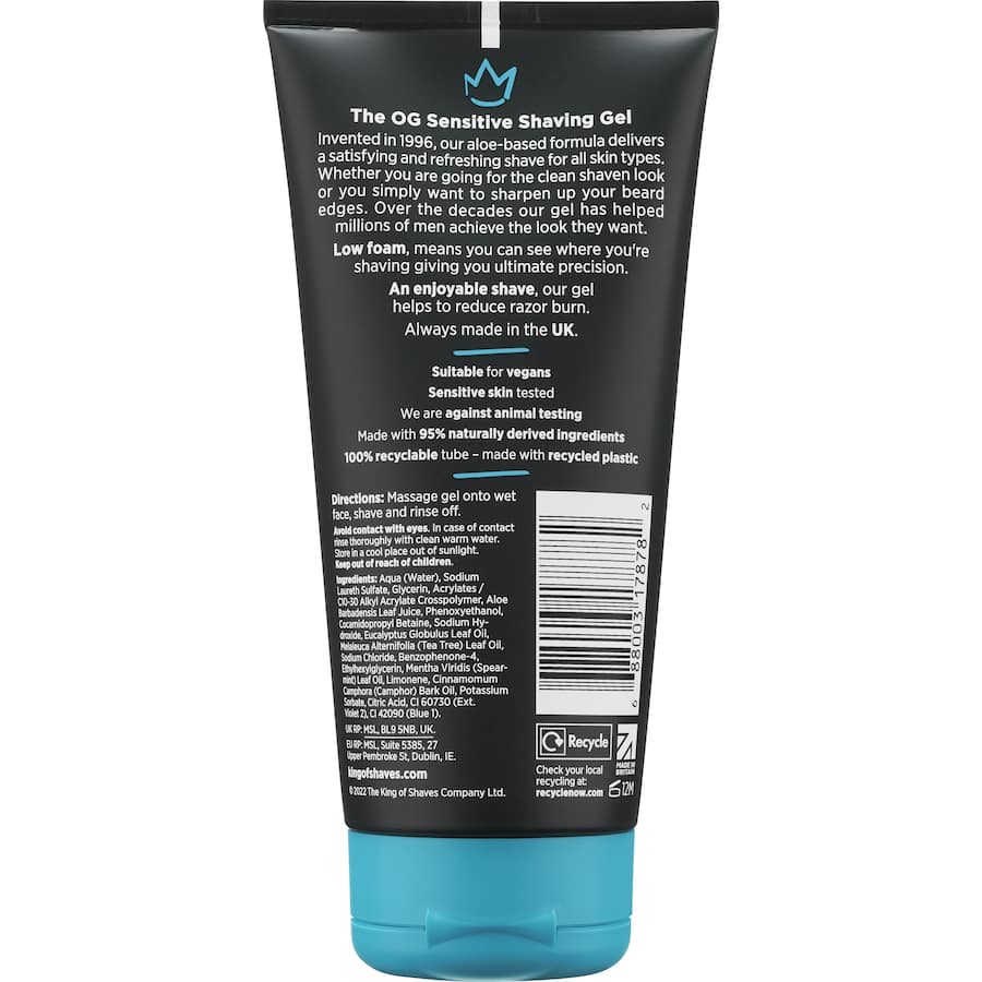 King Of Shaves Shave Gel Sensitive 175mL
