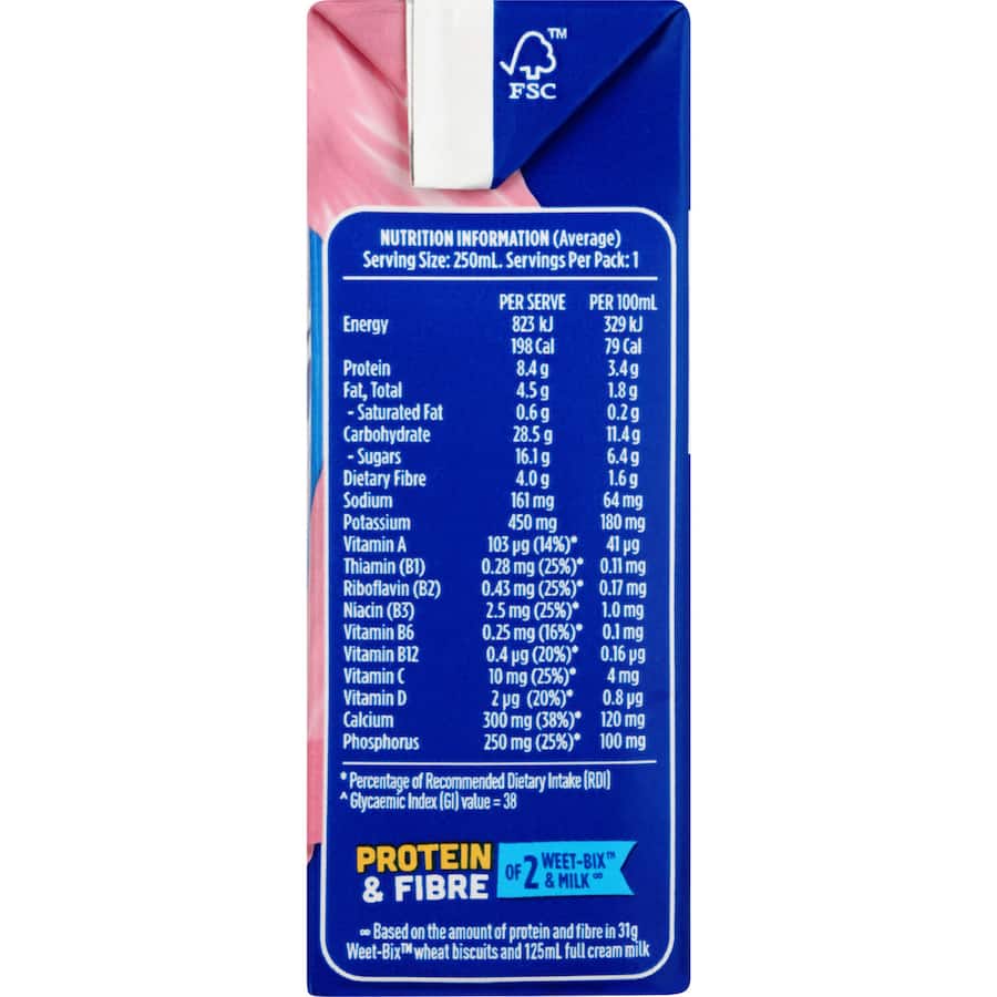 Sanitarium Up & Go Liquid Breakfast Strawberry 3pk 250mL