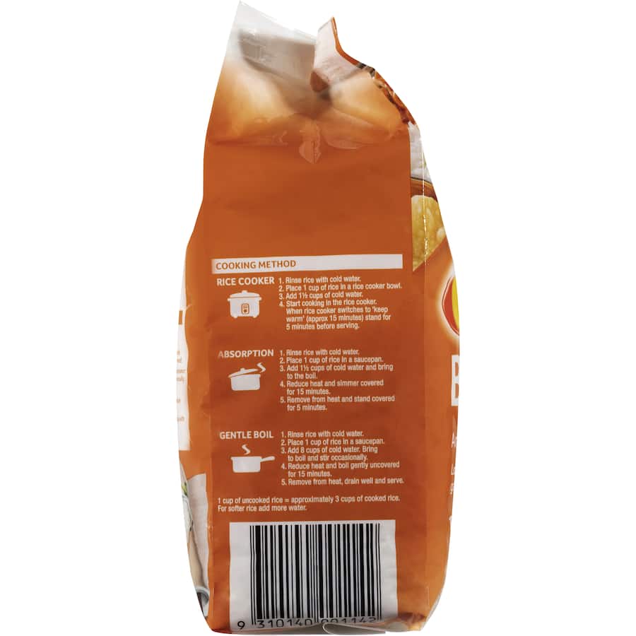 Aromatic Sunrice Basmati Rice sourced from India, known for its long grains, fluffy texture, and delightful flavor absorption.