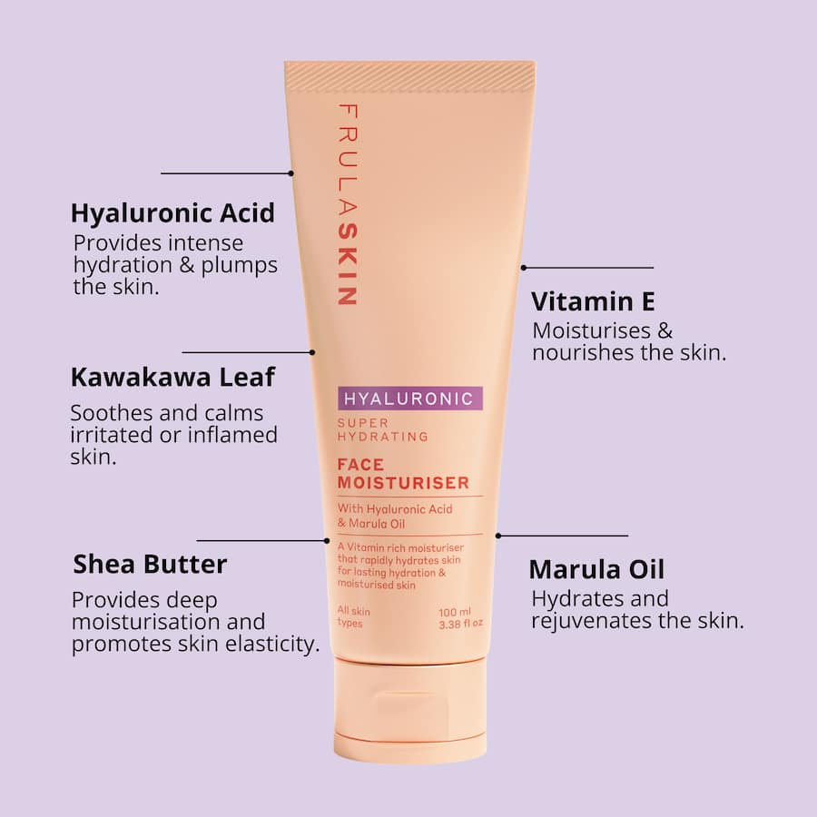 Frula Face Moisturiser Hyaluronic Hydrating 100mL