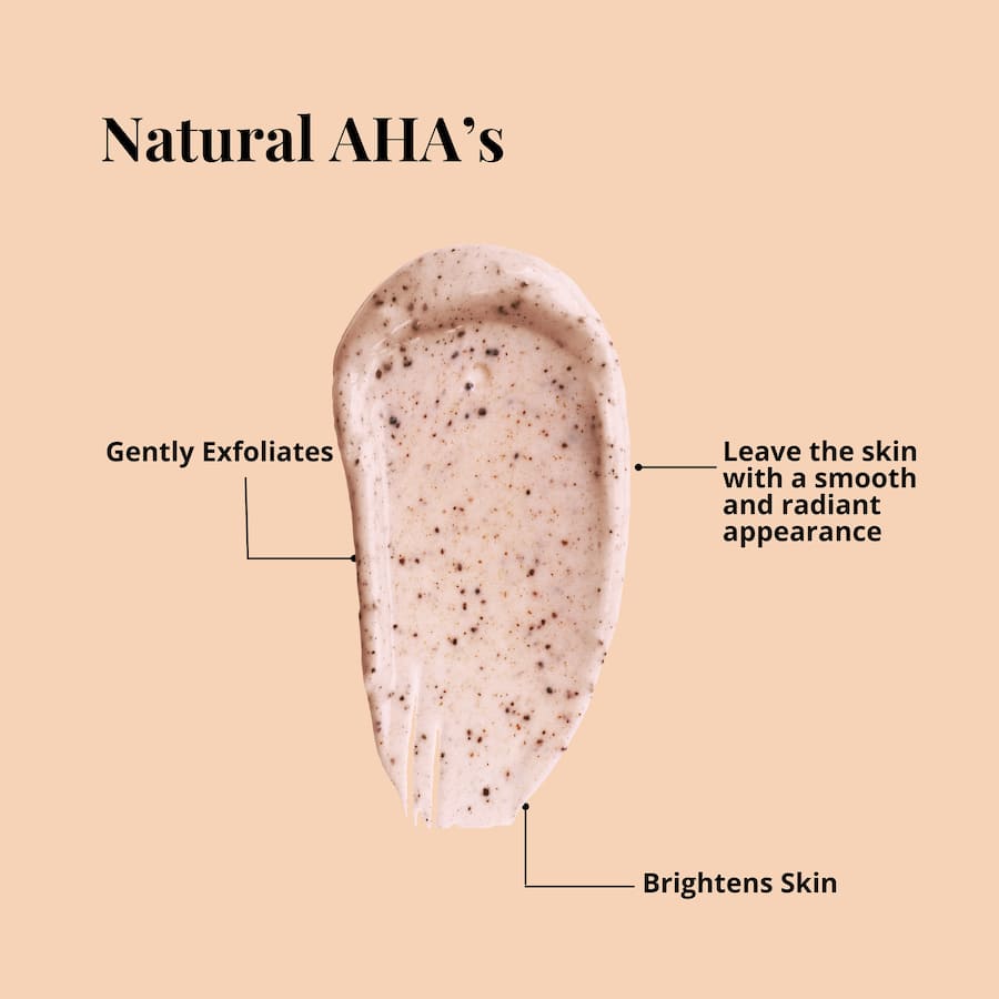 Frula Face Exfoliator Vitamin C Brightening with walnut shell and fruit acids for smooth, radiant skin and deep hydration.