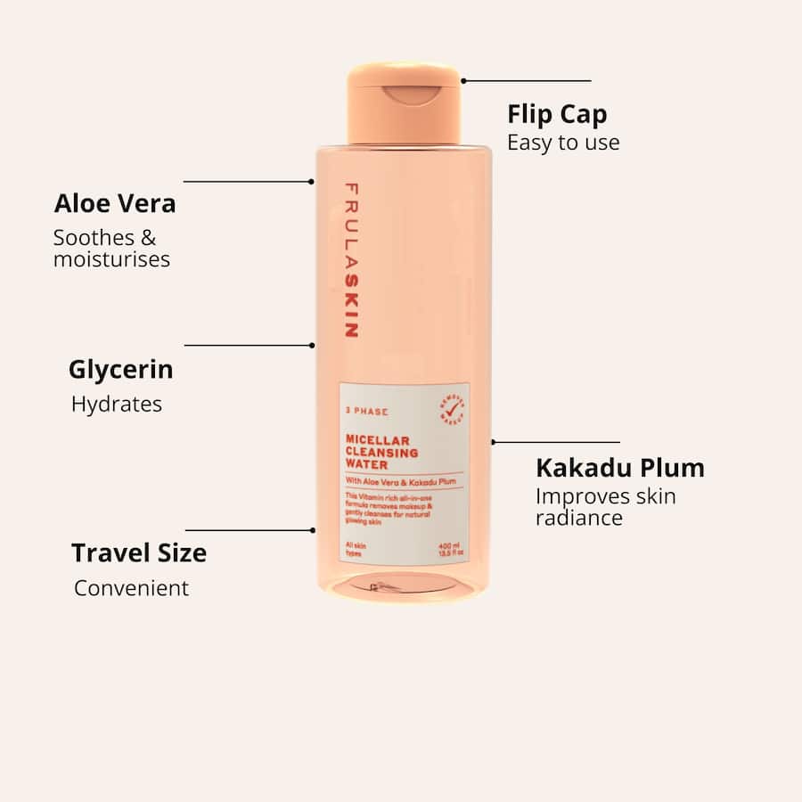 Frula Face Cleansing 3 Phase Micellar Water 400mL