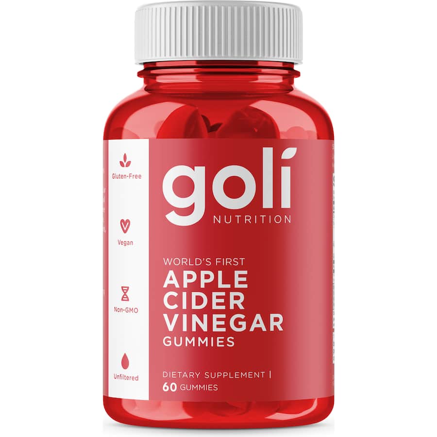 Goli Nutrition Apple Cider Vinegar Gummies: tasty, vegan gummies packed with B vitamins for energy and immune support.