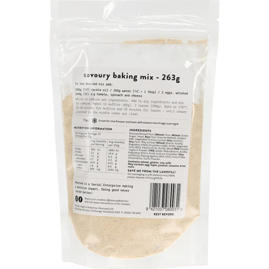 Rescued Kitchen Baking Mix Savoury 263g