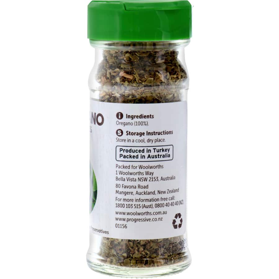 Woolworths Oregano Flaked Leaves Jar 10g