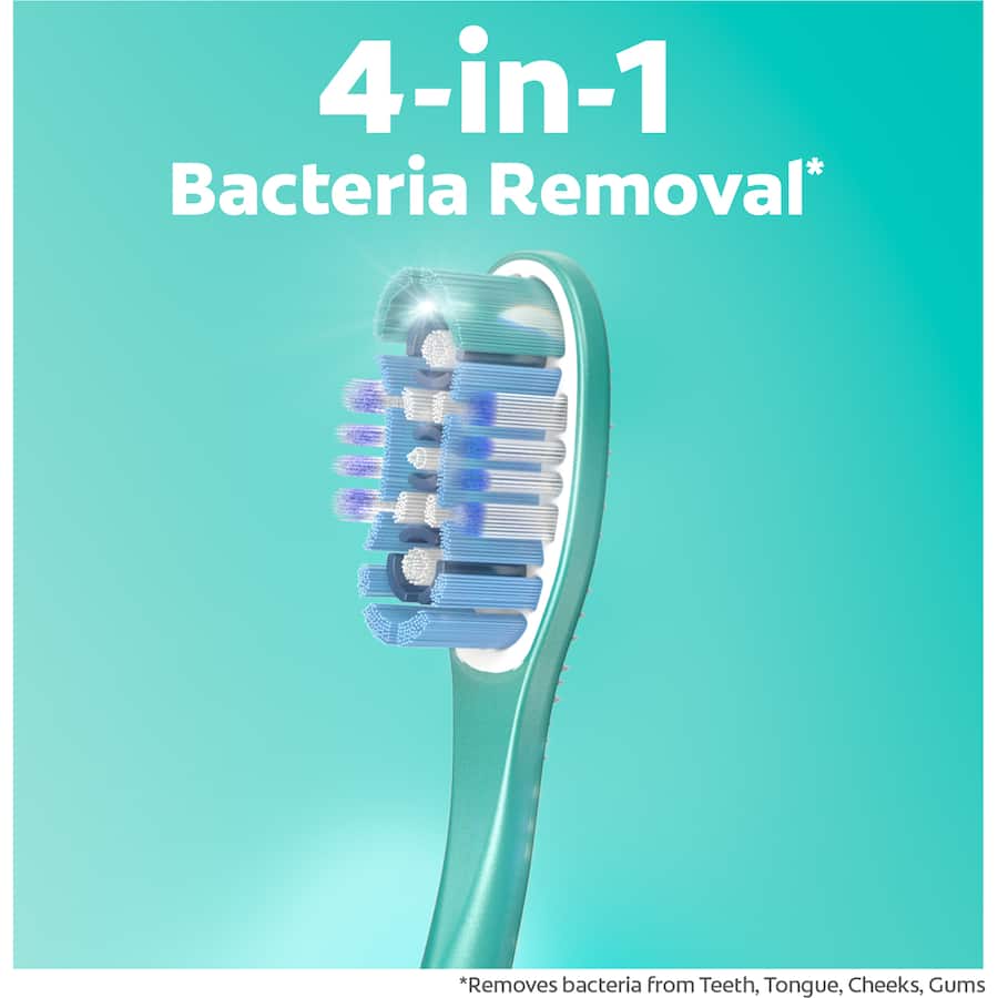 Colgate 360 toothbrush pack with medium bristles, designed for comprehensive mouth cleaning and eco-friendly functionality.