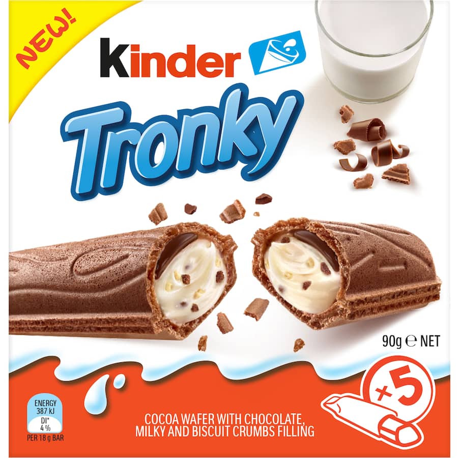 Kinder Tronky Biscuit Bar Multi Pack 5pack