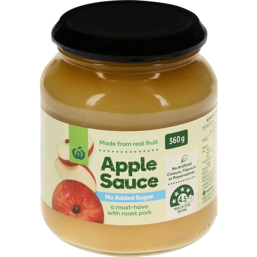 Woolworths Apple Sauce No Added Sugar 360g