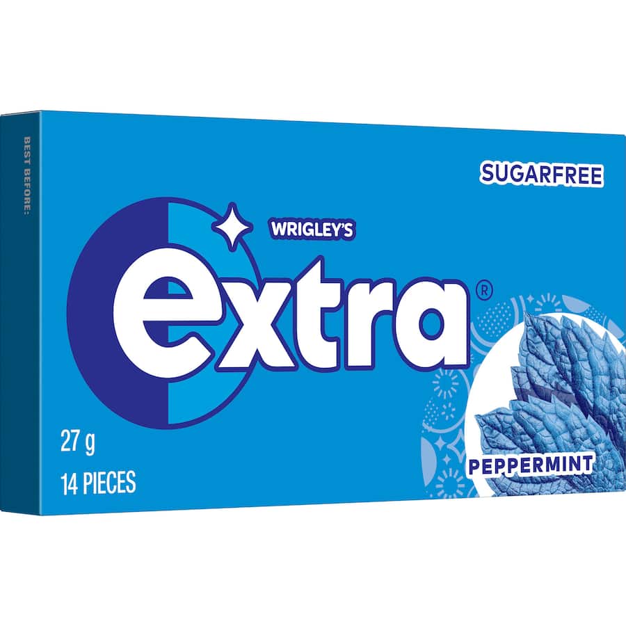 Wrigleys Extra Chewing Gum Peppermint 14 Pieces Envelope 27g