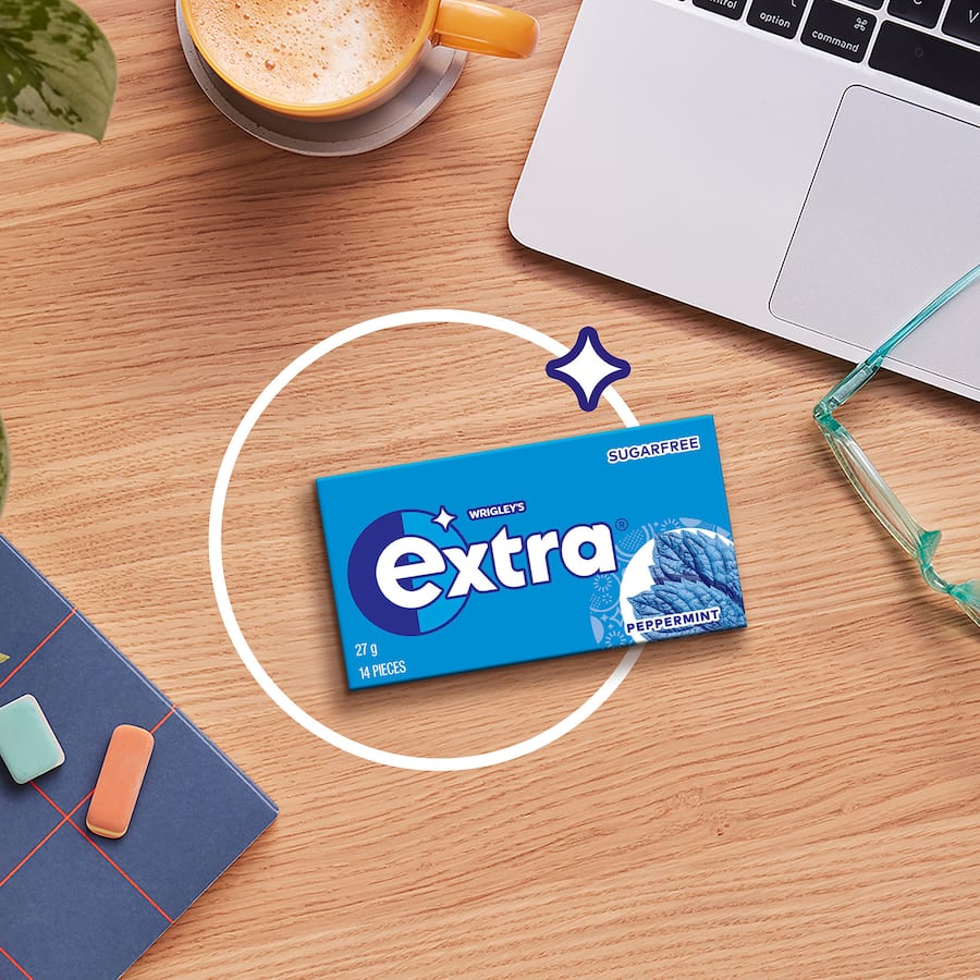 Wrigleys Extra Chewing Gum Peppermint 14 Pieces Envelope 27g