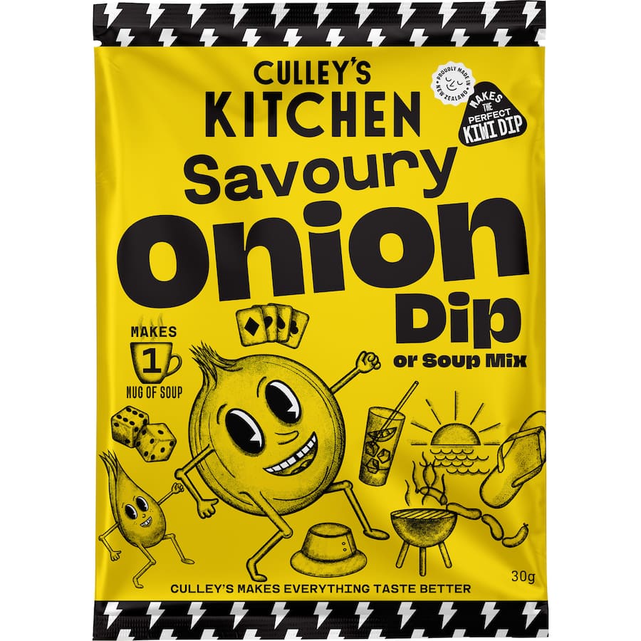 Culley's Dip Mix Soup Kiwi Onion features a unique blend of kiwi and onion for flavorful soups and dips.
