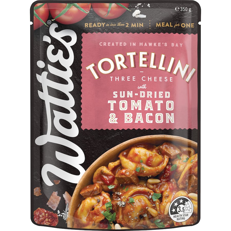 Wattie's Pasta Meal Tortellini In Tomato & Bacon Pouch 350g