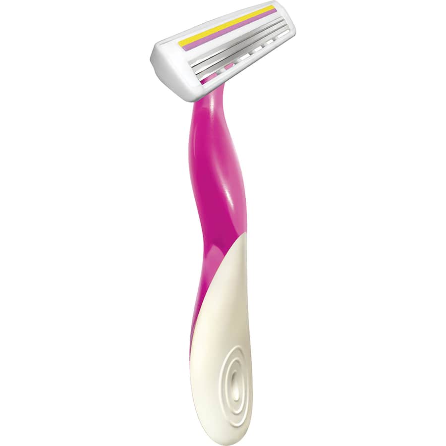BIC Soleil Disposable Razors in Twilight Lavender, featuring triple blades, a curved handle, and a soothing lavender scent for smooth shaving.