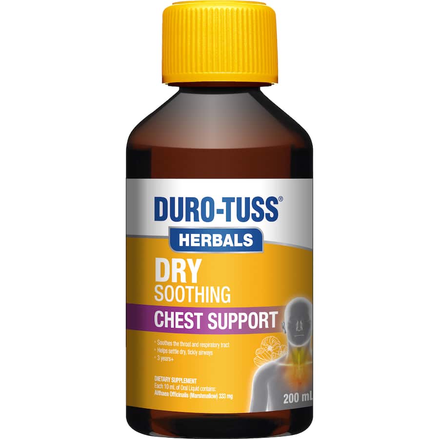 Duro-tuss Herbals Dry Soothing Chest Support Liquid 200mL