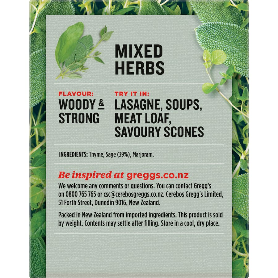 Greggs Mixed Herbs  Box 15g