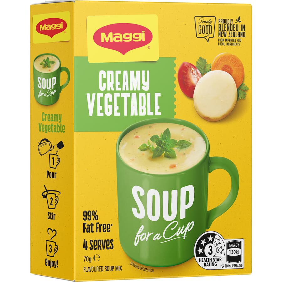 Maggi Soup For A Cup Instant Soup Creamy Vegetable 70g 4pack