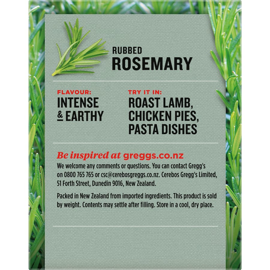 Greggs Rosemary Rubbed Box 20g
