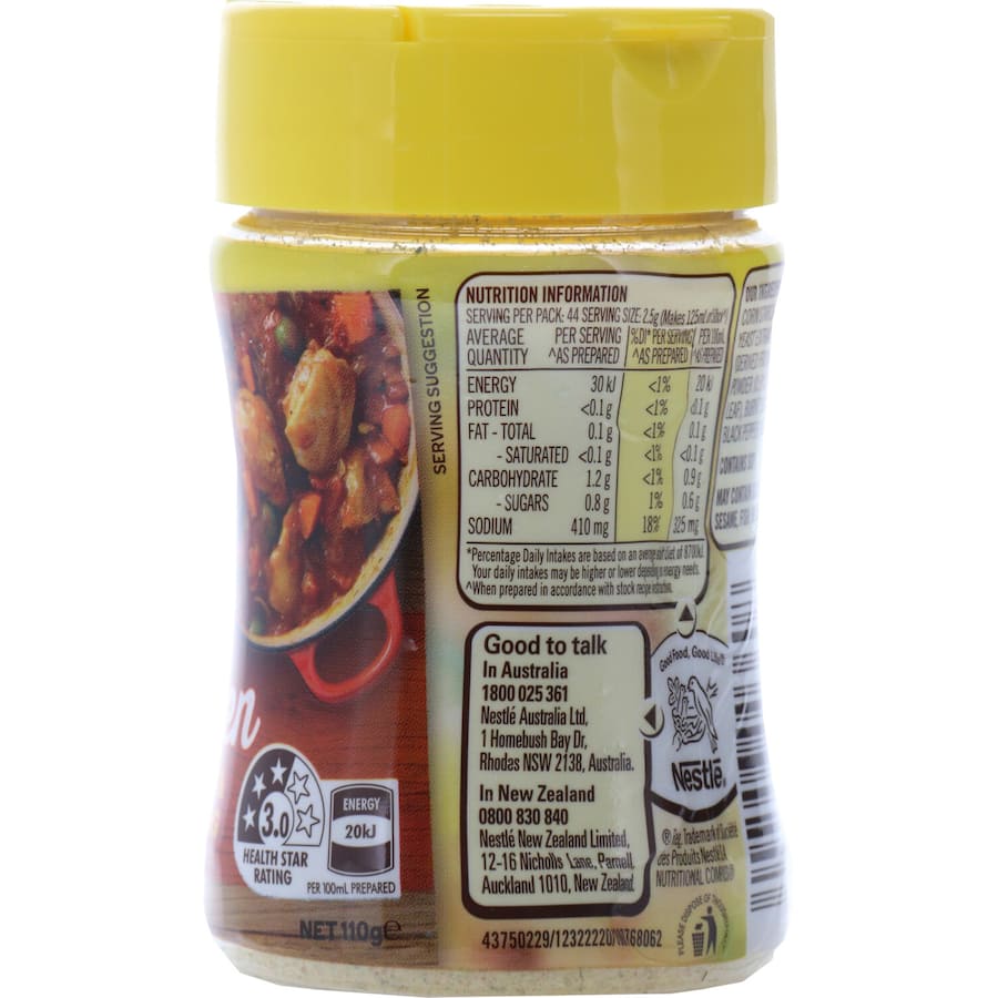 Maggi Chicken Stock Powder seasoning jar, perfect for creating flavorful broth and enhancing soups, stir-fries, and marinades.