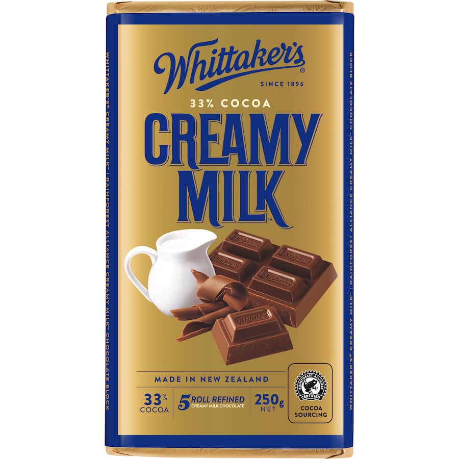 Whittakers Chocolate Creamy Milk Block 250g