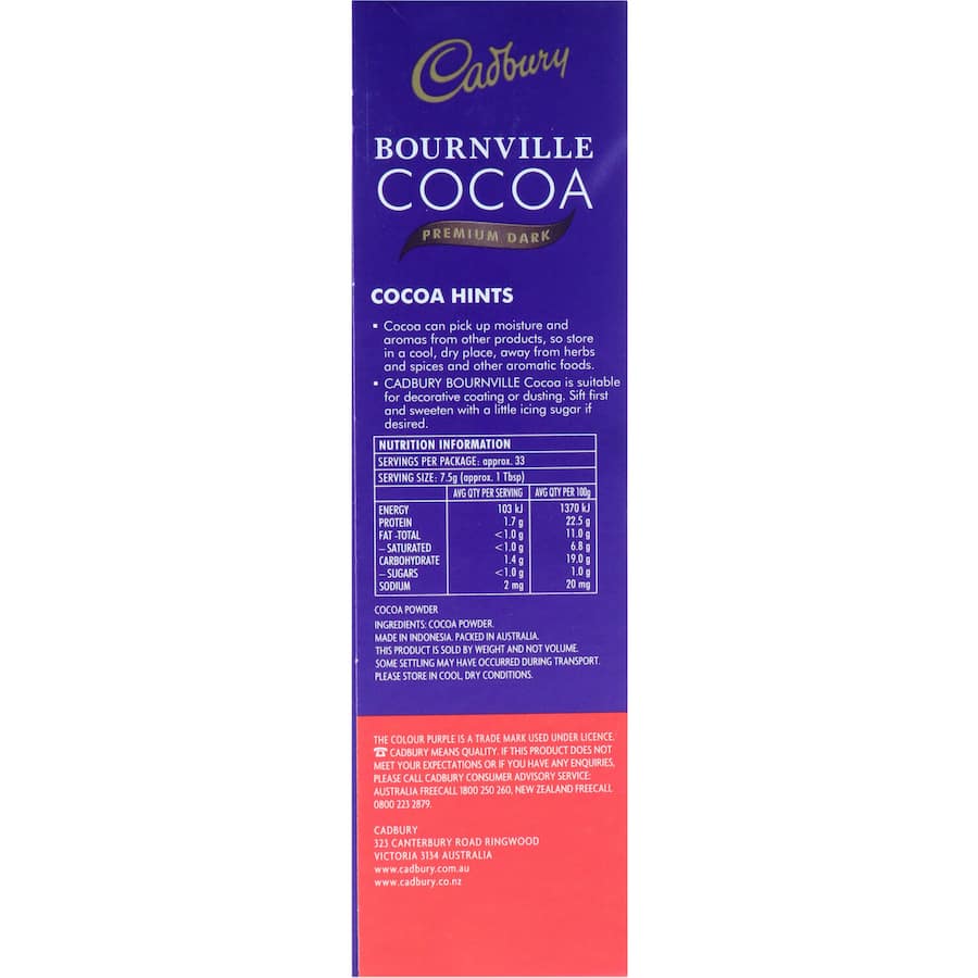 Cadbury Baking Cocoa Powder Bournville 250g