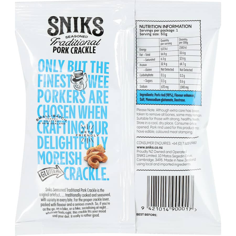 Sniks Pork Crackle 50g