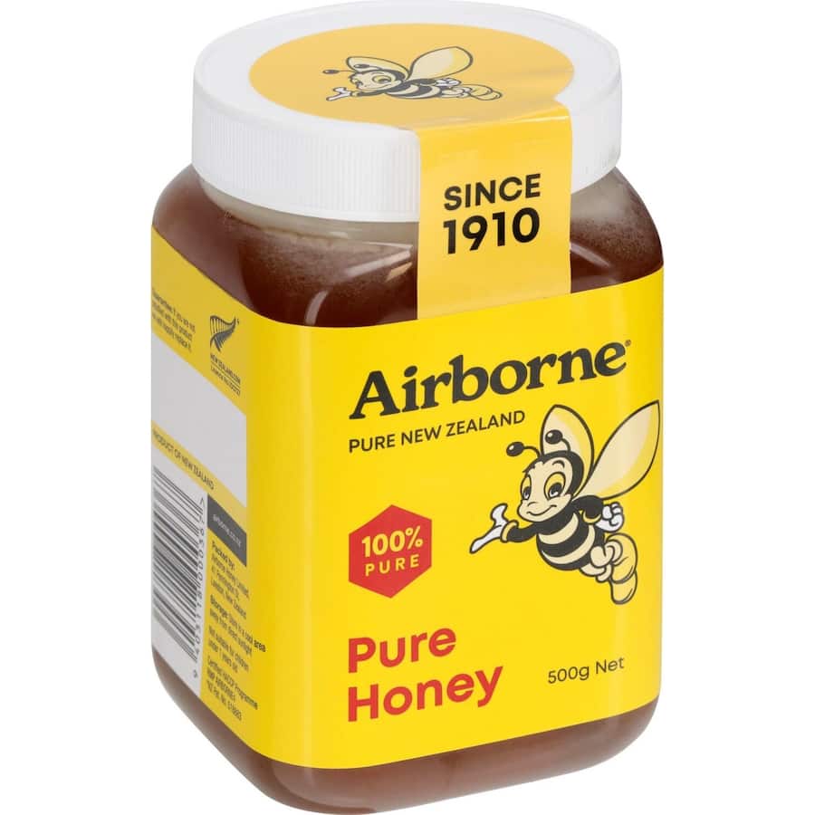 Natural liquid clover honey offering delightful sweetness for sweetening beverages and recipes.