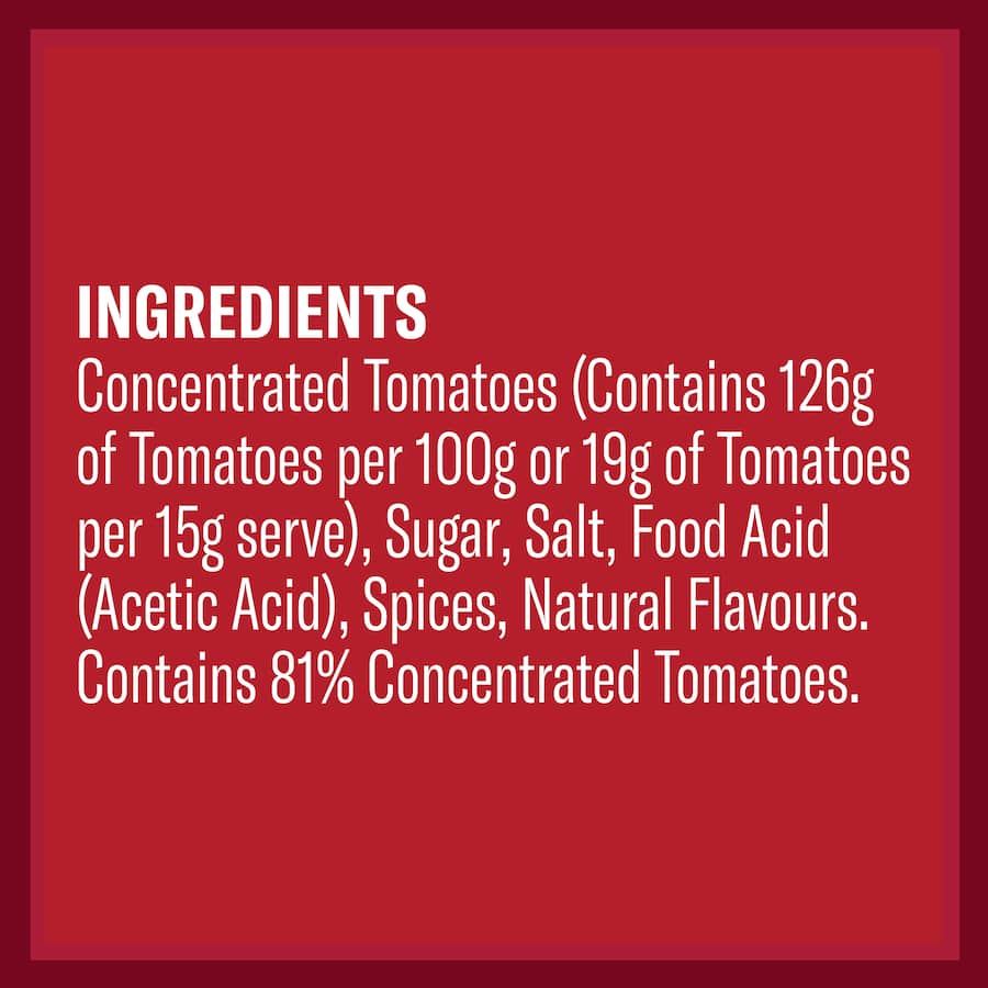 Wattie's Tomato Sauce bottle, New Zealand's favorite condiment, made with fresh tomatoes and no artificial additives.