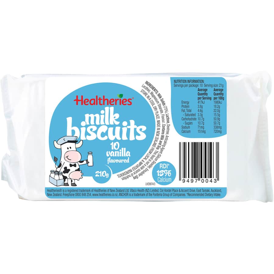Healtheries Milk Biscuits Vanilla 10pack