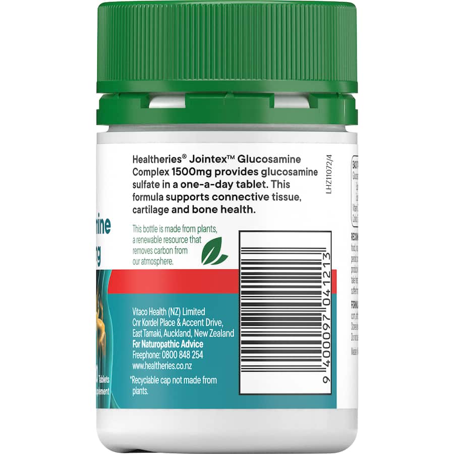 Healtheries Glucosamine 1500mg tablets for joint support, cartilage repair, and pain relief, ideal for active lifestyles.