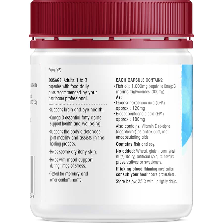 Red Seal Fish Oil 1000mg Capsules 200pack