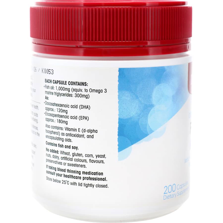 Red Seal Fish Oil 1000mg Capsules 200pack