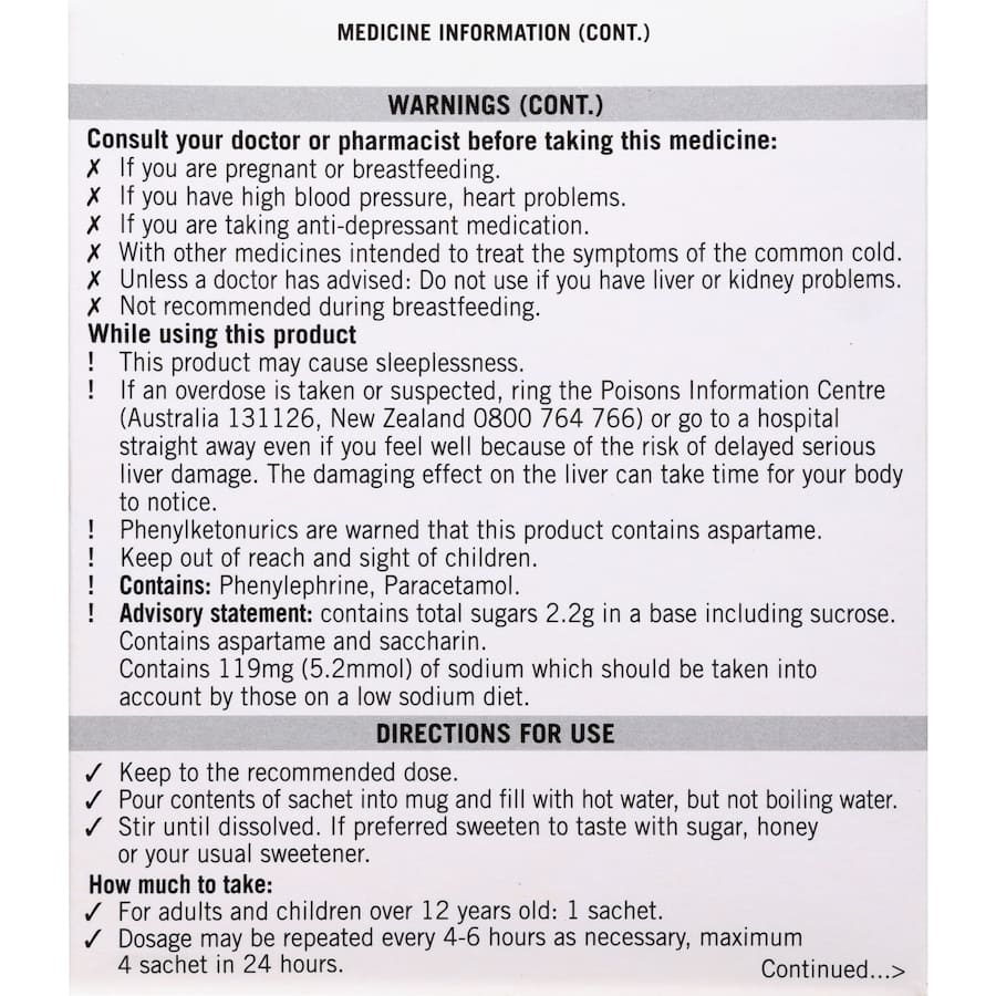 Lemsip Max Decongestant Cold & Flu Blackcurrant Hot Drink Sachets 10pack