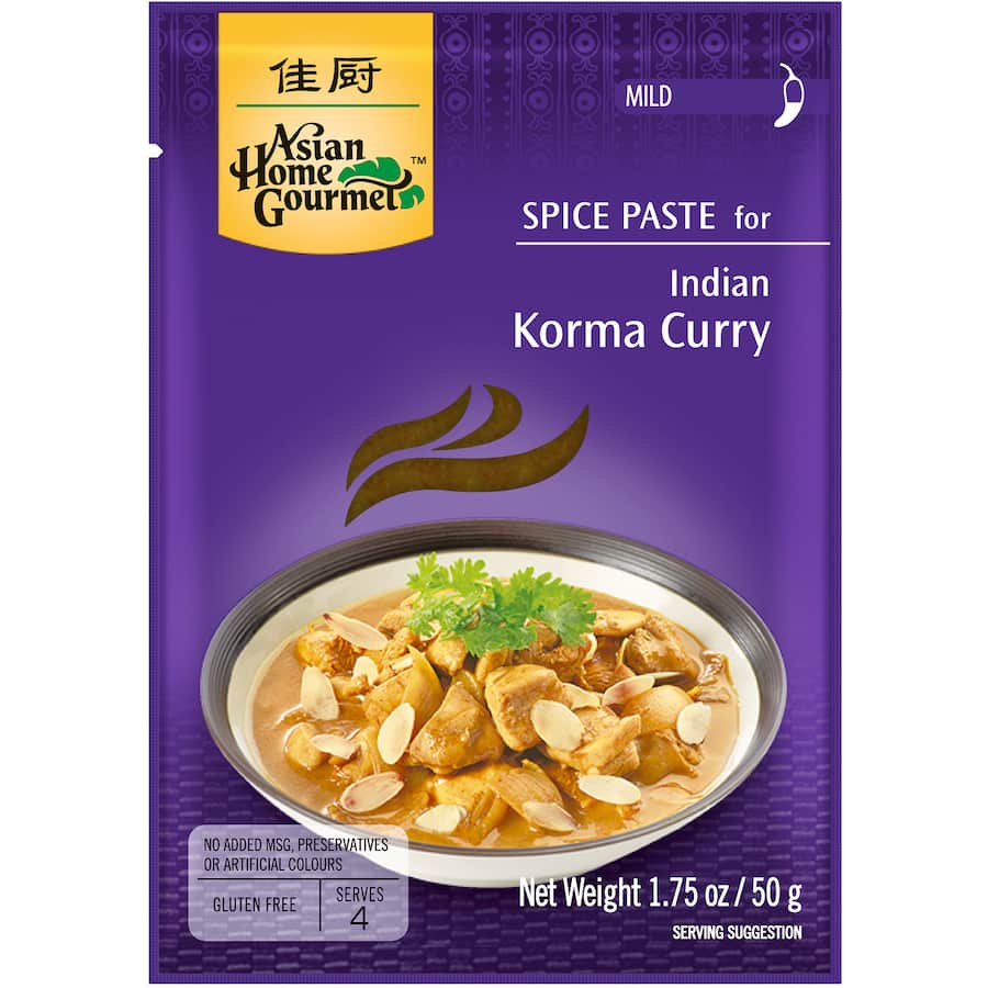 Asian Home Gourmet Recipe Base Korma Curry Sachet 50g
