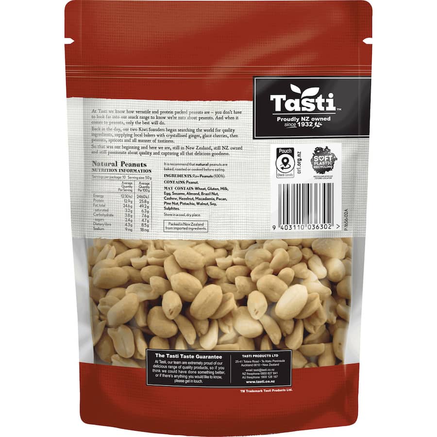 Tasti Peanuts Raw Pkt 500g