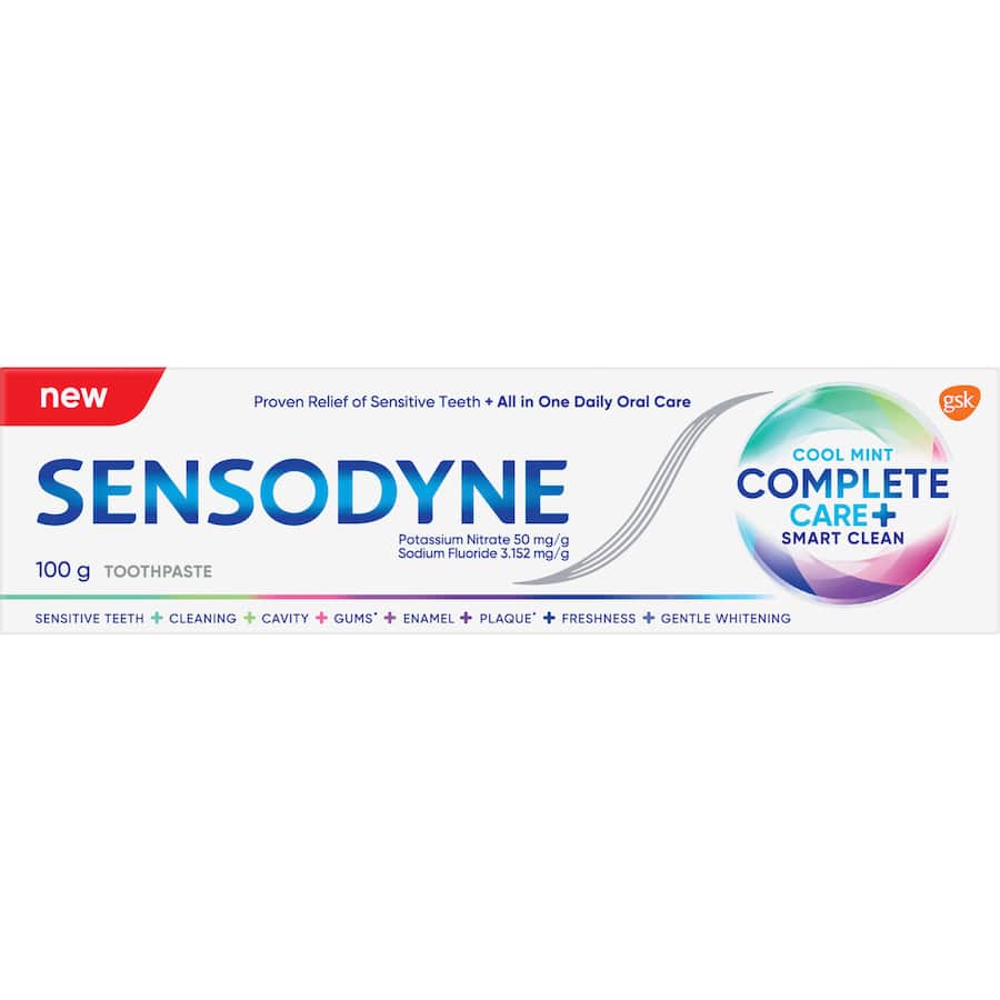 Sensodyne Sensitive Teeth Toothpaste in Cool Mint offers relief for sensitivity while enhancing oral care and freshening breath.